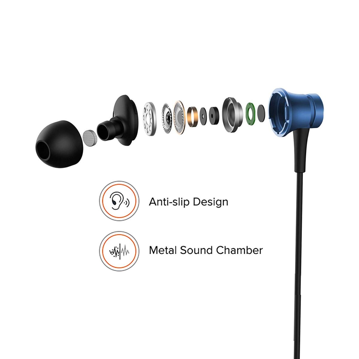 Mi Earphone Basic with Mic (Blue) - Image 4