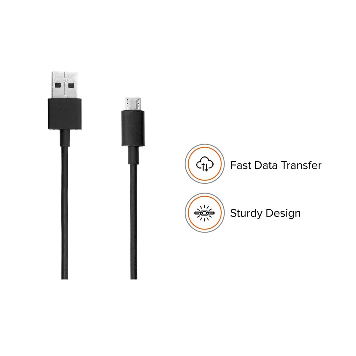Mi Micro USB Cable 120cm Type-A (Black) - Image 3