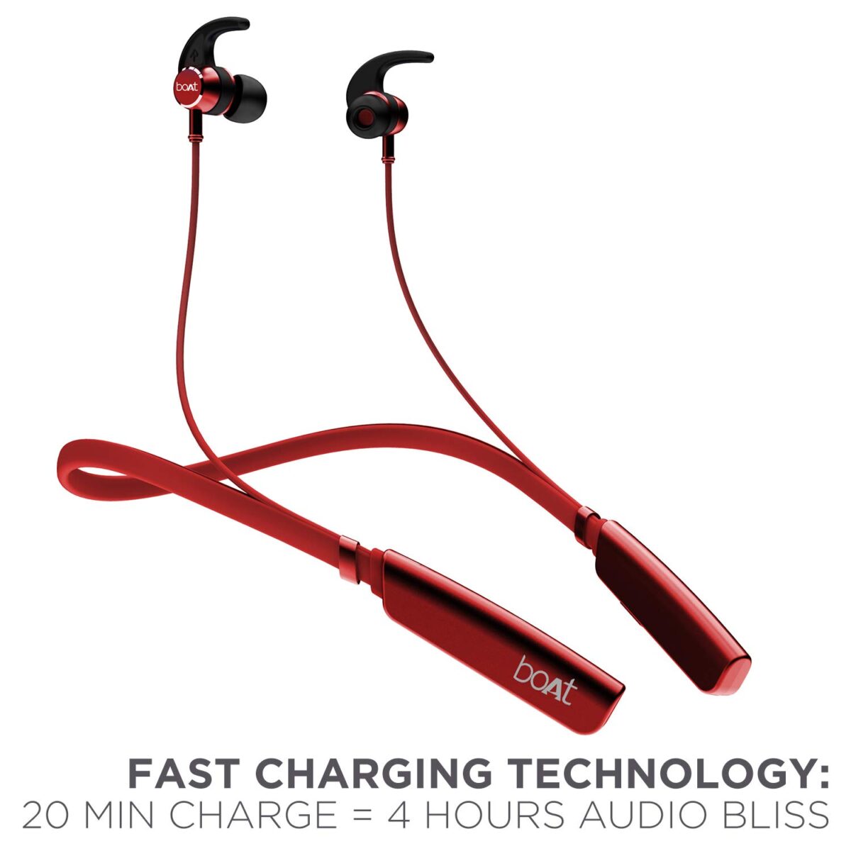boAt 235 v2 Fast Charging Bluetooth Headset Earphones (Red) - Image 2