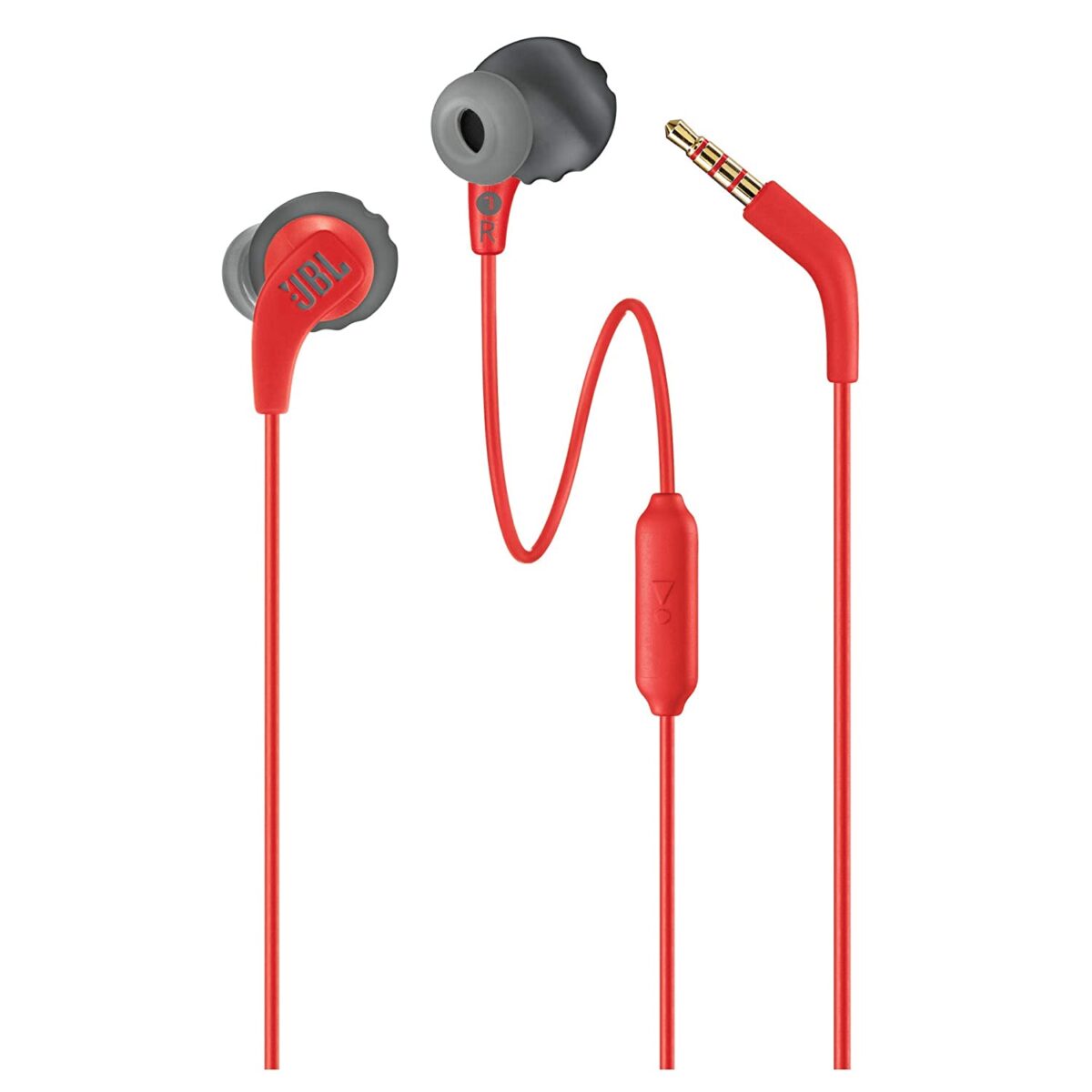 JBL Endurance Run, Sports in Ear Wired Earphones (Red) - Image 1