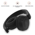 JBL T460BT Extra Bass Wireless On-Ear Headphones (Black) - Image 4