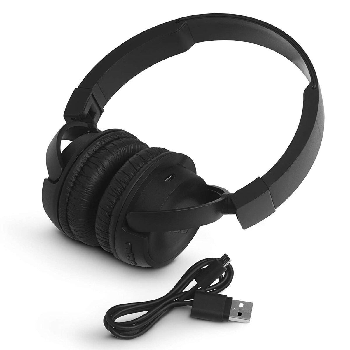 JBL T460BT Extra Bass Wireless On-Ear Headphones (Black) - Image 2