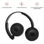 JBL T460BT Extra Bass Wireless On-Ear Headphones (Black) - Image 5