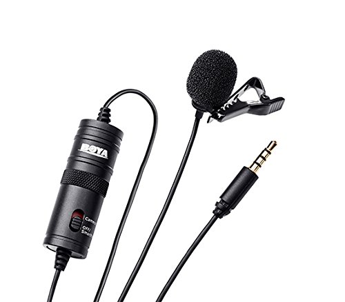 Boya BYM1 Omnidirectional Lavalier Condenser Microphone (Black)