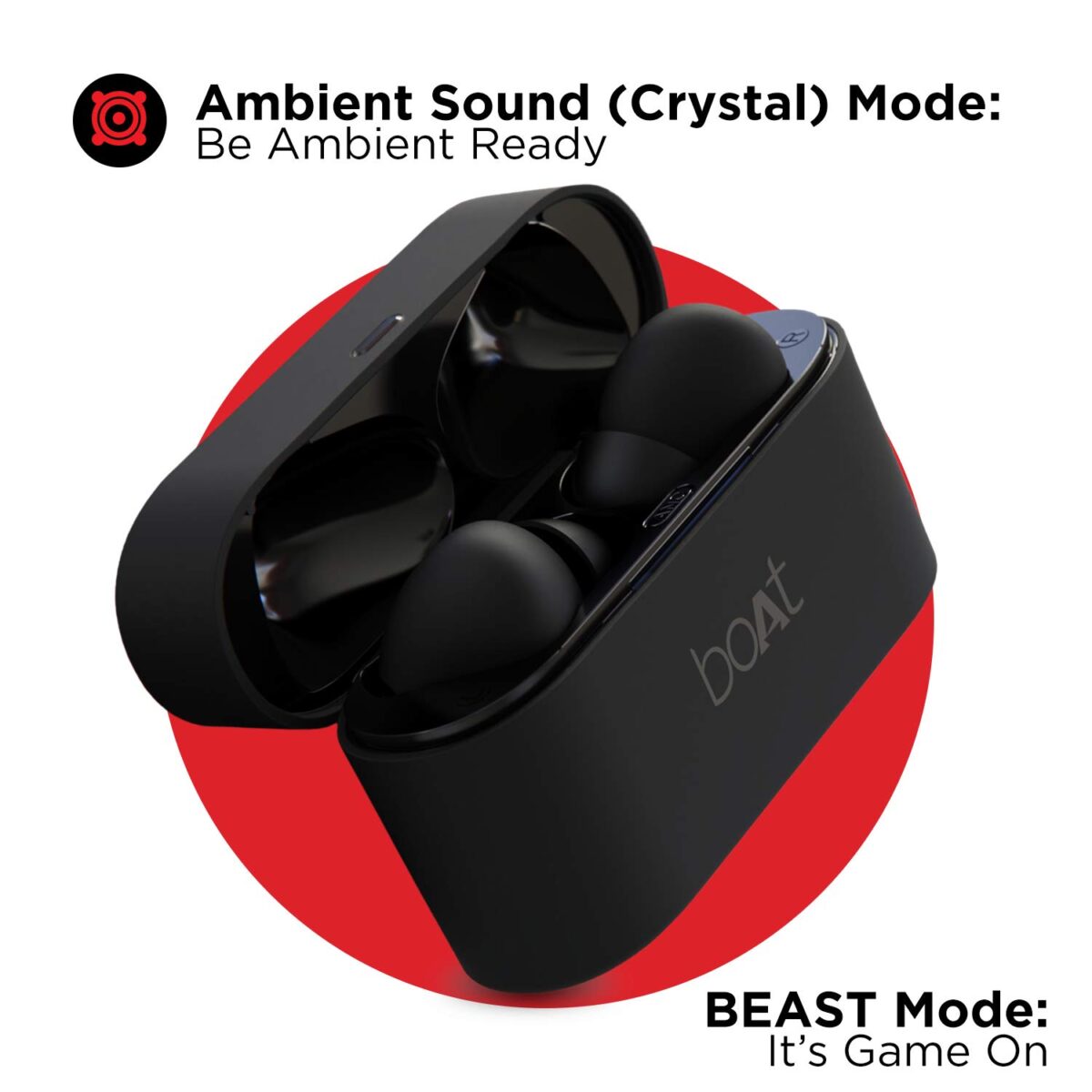 boAt Airdopes 701ANC Hybrid Truly Wireless Earbuds with Mic(Active Black) - Image 4
