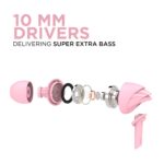 boAt Bassheads 100 Wired Earphones (Taffy Pink) - Image 3
