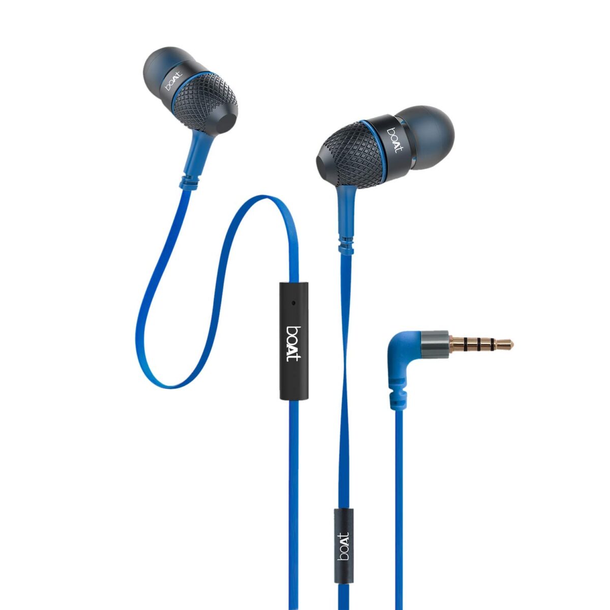 boAt BassHeads 225 in-Ear Wired Earphones Extra Bass Wired Headset (Blue) - Image 1