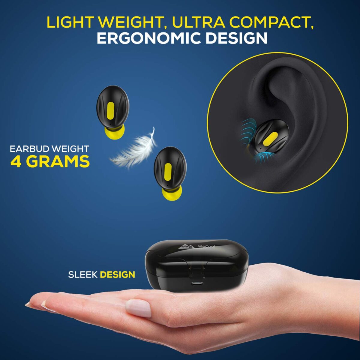 WeCool Moonwalk Mini Earbuds (with Magnetic Charging Case) - Image 2