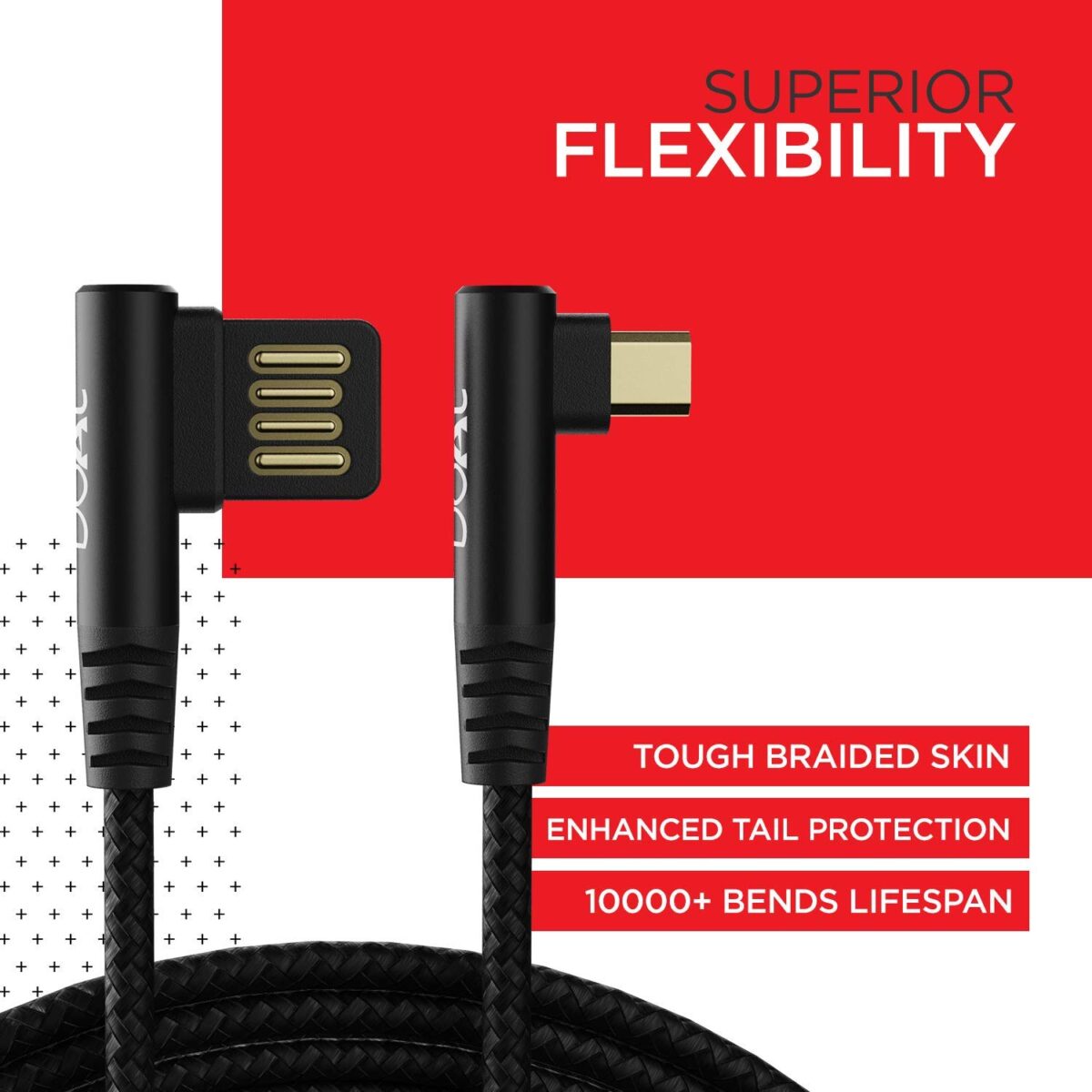boAt Micro USB L70 Cable Black, (3A Fast Charging & 480 Mbps Data Sync) - Image 2
