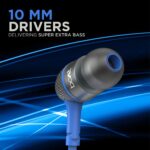 boAt BassHeads 225 in-Ear Wired Earphones Extra Bass Wired Headset (Blue) - Image 5