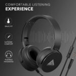 Boult Audio Bass Buds Q2 Over-Ear Wired Lightweight Stereo Headphones (Black) - Image 4