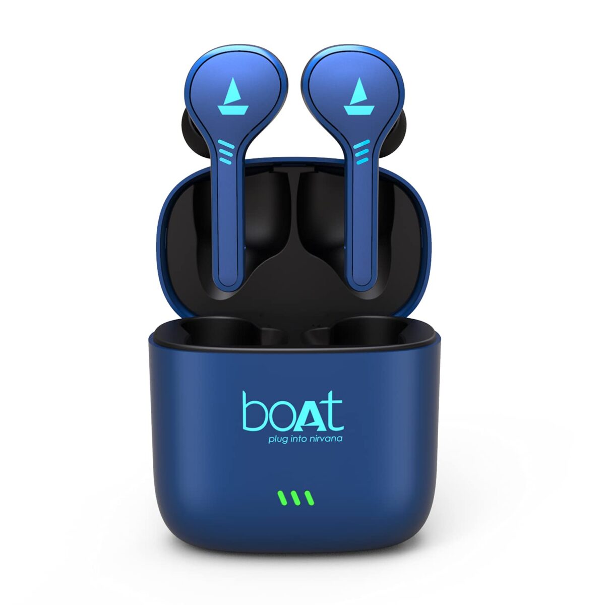 Boat Airdopes 433 Twin Wireless Ear-Buds with Mic(Blue) - Image 1