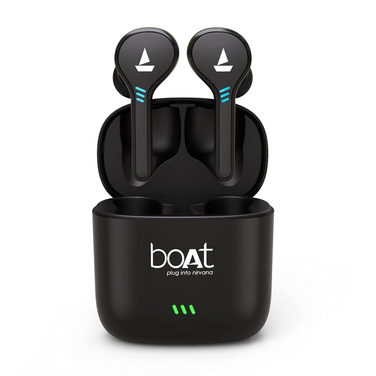 Boat Airdopes 433 Twin Wireless Ear-Buds with Mic(Black) - Image 1