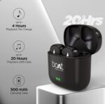 Boat Airdopes 433 Twin Wireless Ear-Buds with Mic(Black) - Image 6