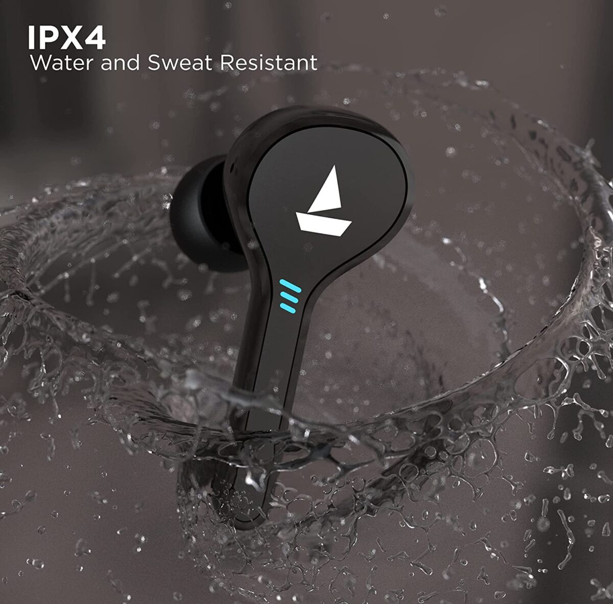 Boat Airdopes 433 Twin Wireless Ear-Buds with Mic(Black) - Image 3