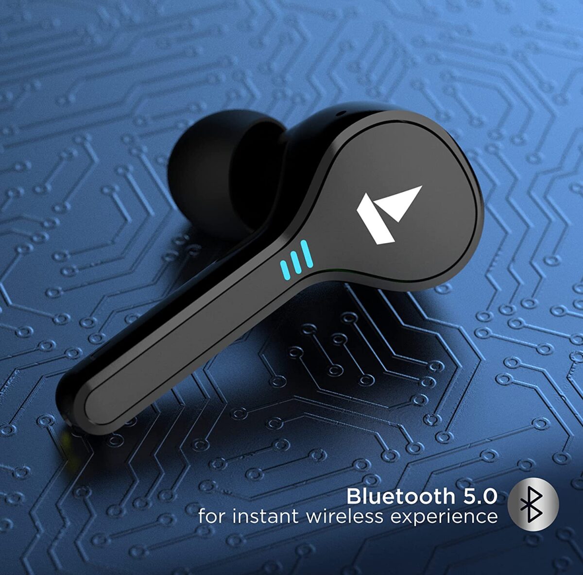 Boat Airdopes 433 Twin Wireless Ear-Buds with Mic(Black) - Image 2