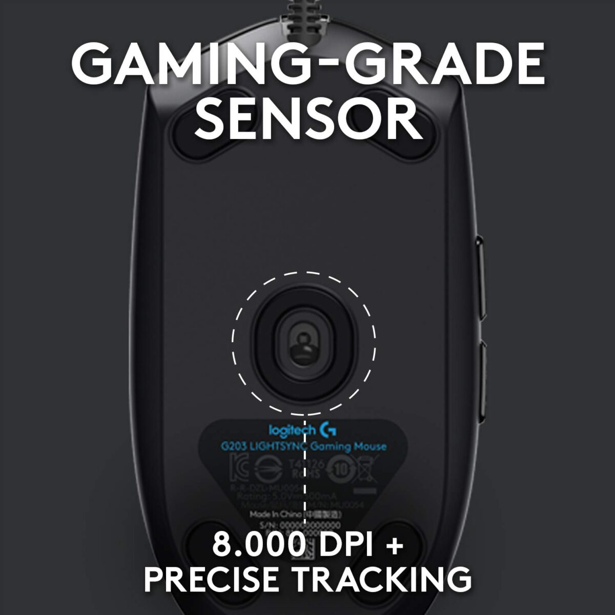 Logitech G102 Light Sync Gaming Mouse (Black) - Image 6