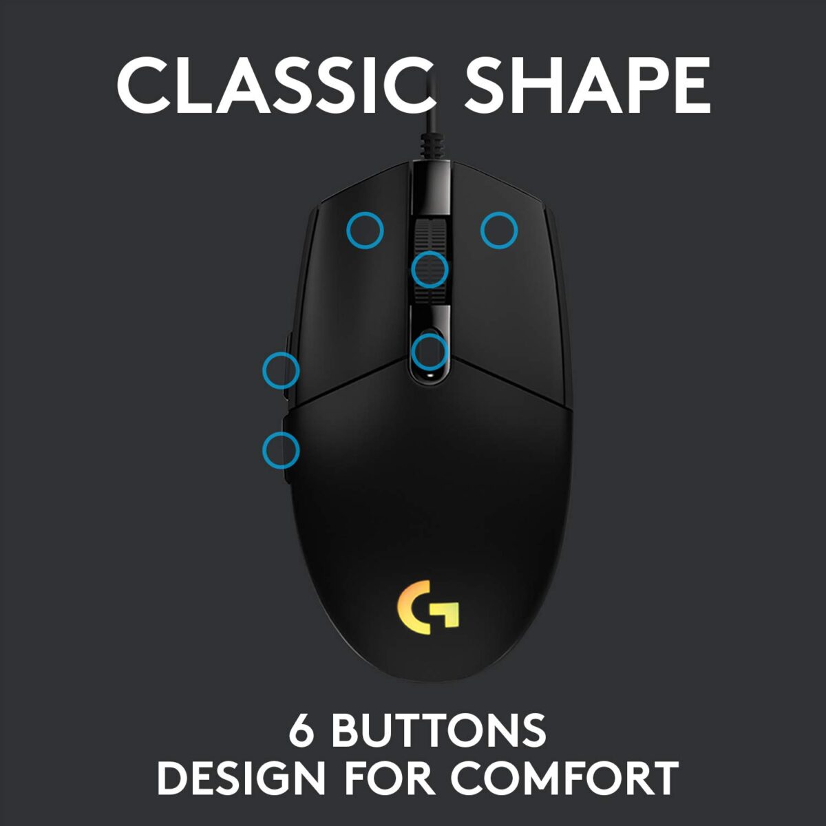 Logitech G102 Light Sync Gaming Mouse (Black) - Image 5