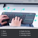 Logitech K400 Plus Wireless Livingroom Keyboard with Touchpad (Black) - Image 6