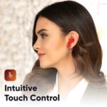 Mivi DuoPods A25 True Wireless Earbuds Powerful Bass, Touch Control - (Red) - Image 5
