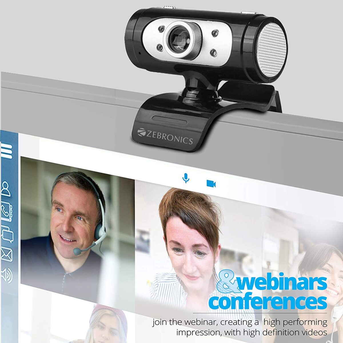 Zebronics Zeb-Ultimate Pro (Full HD) 1080p/30fps Webcam (Black) - Image 5