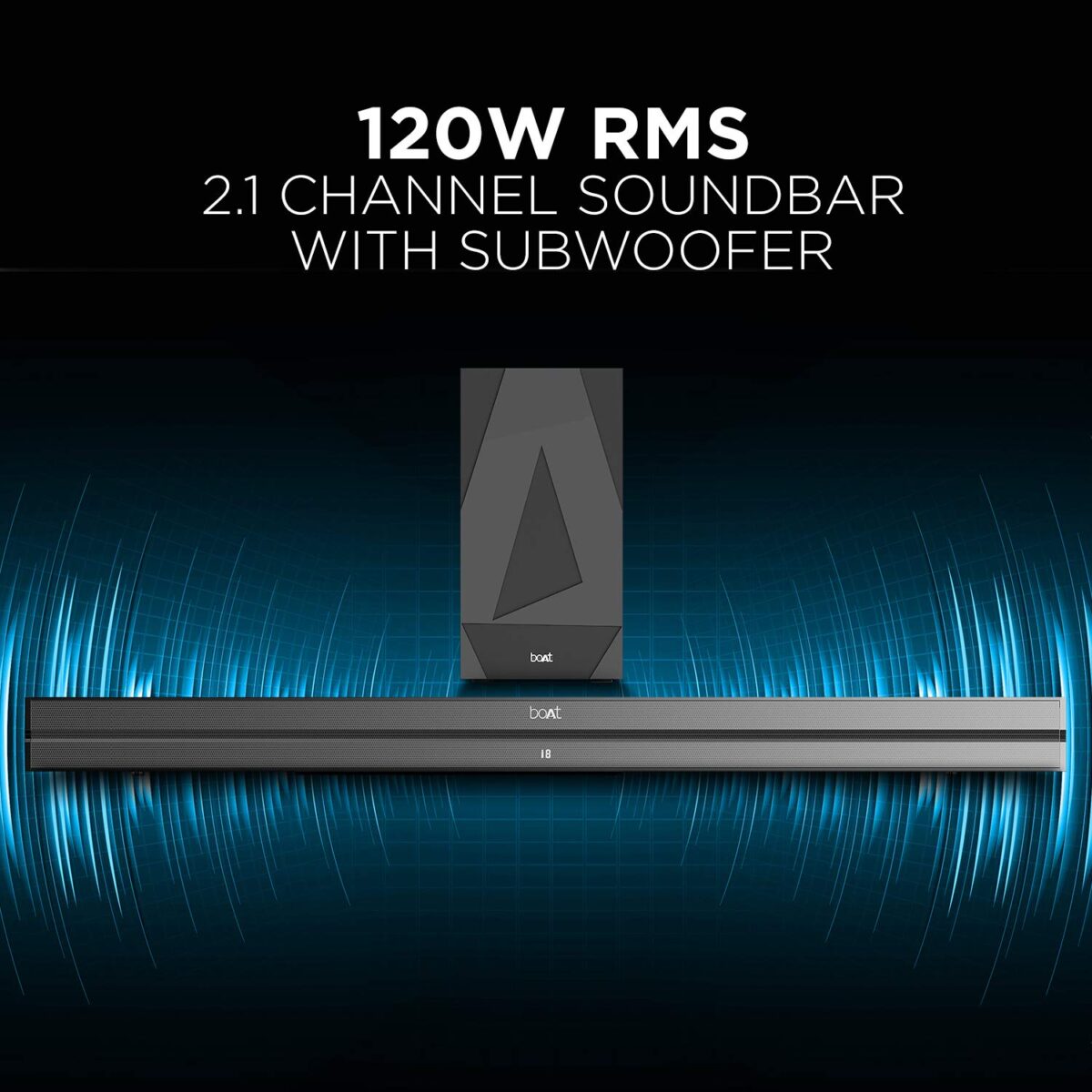 boAt Aavante Bar 1500 2.1 Channel Home Theatre Soundbar (Black) - Image 5