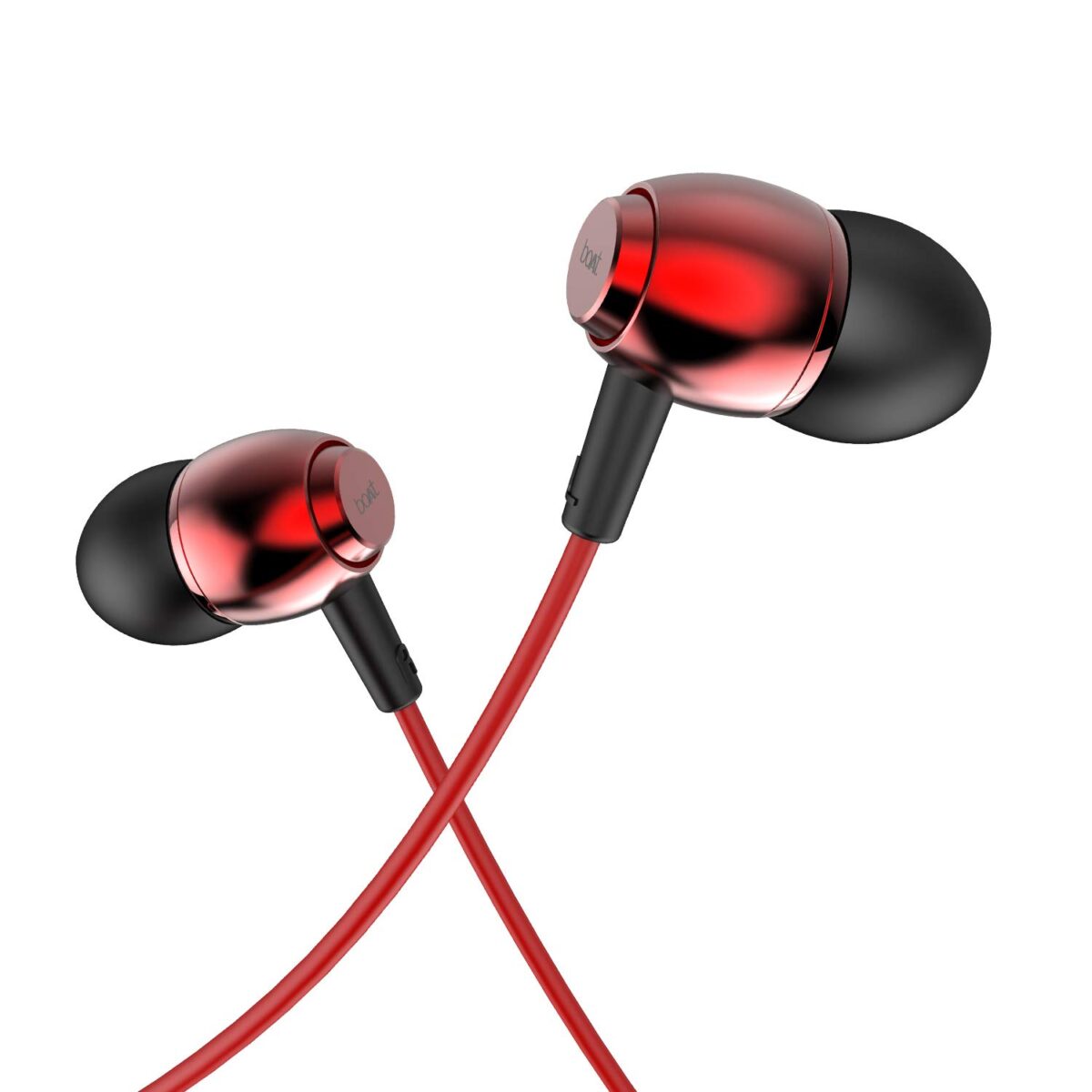 boAt Bassheads 162 in Ear Wired Earphones with Mic(Raging Red) - Image 3