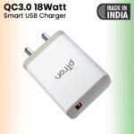 pTron Volta Elite QC3.0 18W USB Smart Charger (White & Grey) - Image 4