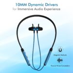 pTron Tangent Plus V2 Bluetooth 5.0 Wireless Headphones (Black & Blue) - Image 3
