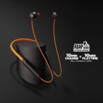 boAt Rockerz 205v2 Wireless Neckband with Mic (Orange) - Image 5