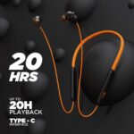 boAt Rockerz 205v2 Wireless Neckband with Mic (Orange) - Image 4