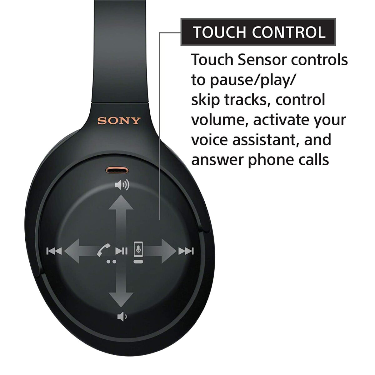 Sony WH-1000XM4 Industry Leading Wireless Noise Cancelling Headphones  (Black) - Image 4