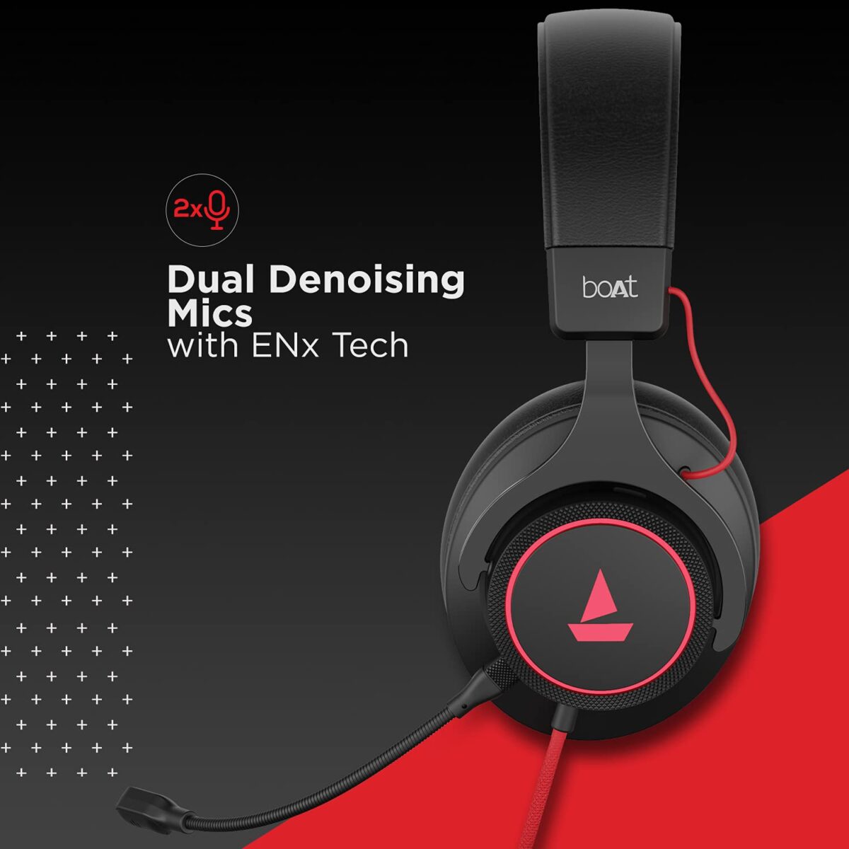 boAt Immortal IM1000D Dual Channel Wired Gaming Headphones (Black Sabre) - Image 2