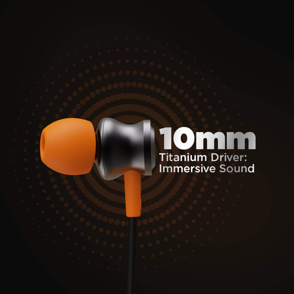 boAt Rockerz 185 Wireless Neckband (Fiery Black) - Image 5