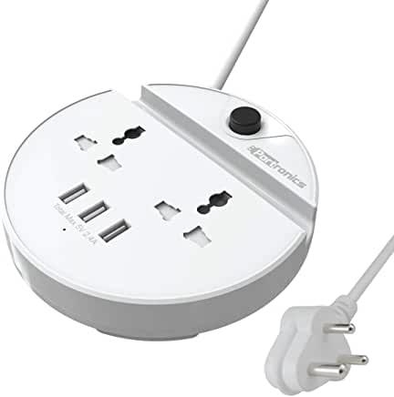 Portronics POR-739 Power Bun 2 Socket Extension Boards  (White)