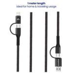 Stuffcool Quad 4 In 1 Cable 65w Pd Usb To Lype-c Cable 1 M Lightning Cable - Image 3