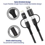 Stuffcool Quad 4 In 1 Cable 65w Pd Usb To Lype-c Cable 1 M Lightning Cable - Image 4