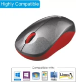 Portronics Toad 12 Wireless Optical Mouse (Red-Black) - Image 2