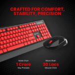 Portronics Key5 Combo 2.4GHz Wireless Keyboard Mouse Combo (Red) - Image 2