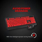 Portronics Key5 Combo 2.4GHz Wireless Keyboard Mouse Combo (Red) - Image 3