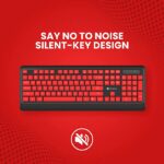 Portronics Key5 Combo 2.4GHz Wireless Keyboard Mouse Combo (Red) - Image 4