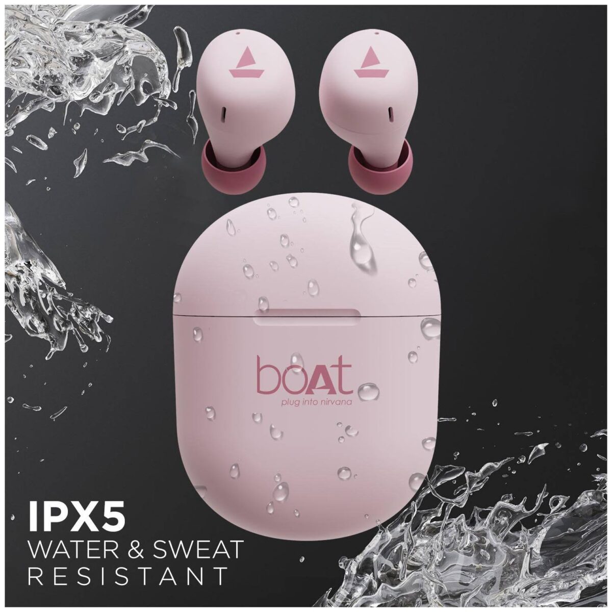 boAt Airdopes 381 Bluetooth Earbuds (Pink) - Image 5