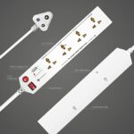 Portronics Power Plate 4 Extension Board with 1 USB (White) - Image 2