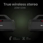 Portronics Chime 20W Wireless Bluetooth Speaker (Black Green) - Image 2