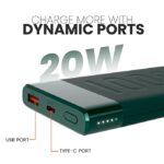 Ambrane Stylo 10k 10000mAh Power Bank (Green) - Image 2