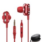 PTron Boom Ultima Dual-Driver Wired Earphones (Red)