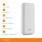 URBN 20000mAh Li-Polymer Ultra Compact Power Bank with (White) - Image 2