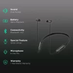 Noise Bravo Neckband Bluetooth Wireless Earphones (Jet Black) - Image 2