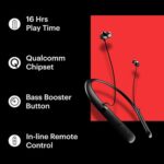 Noise Tune Charge Bluetooth Wireless Neckband (Jet Black) - Image 3